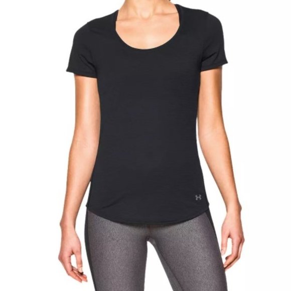 Under Armour - Black Threadborne Running T-Shirt - Picture 2 of 9